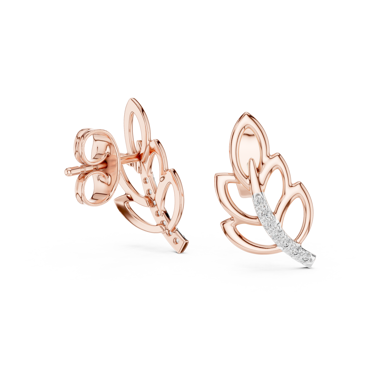 Blossom Cluster Diamond Stud Earrings
