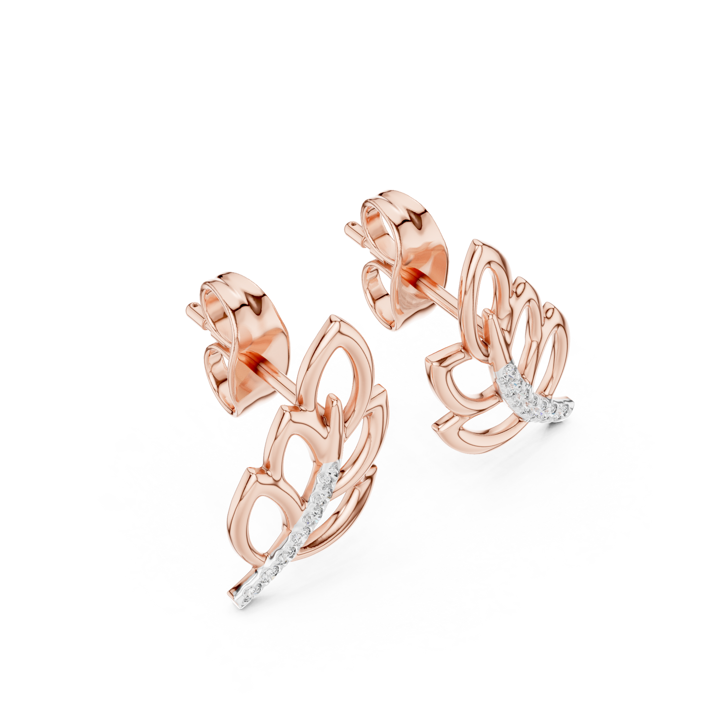 Blossom Cluster Diamond Stud Earrings