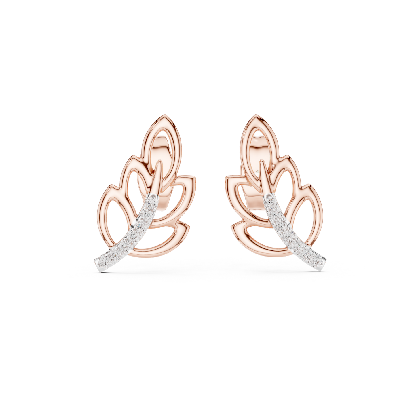 Blossom Cluster Diamond Stud Earrings