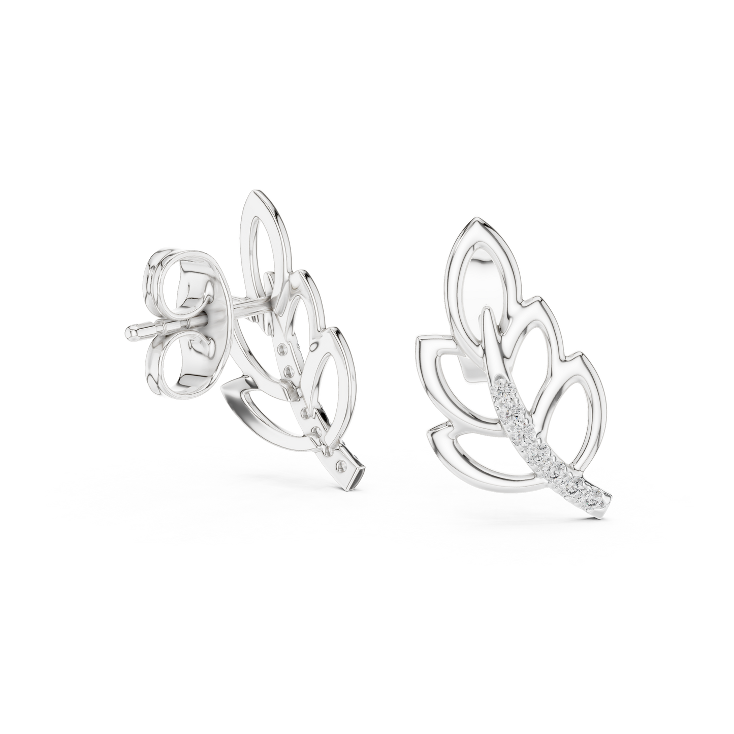 Blossom Cluster Diamond Stud Earrings