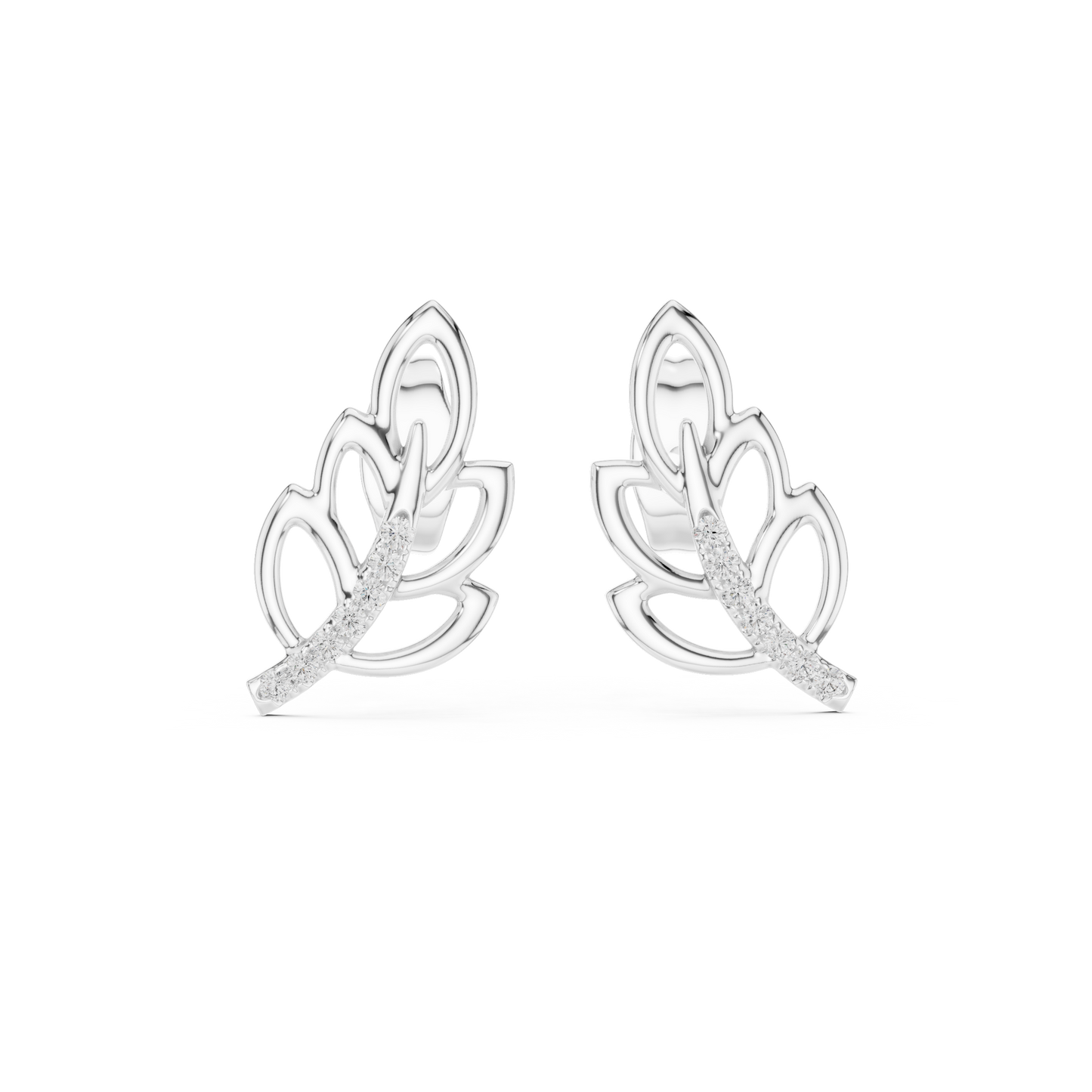 Blossom Cluster Diamond Stud Earrings