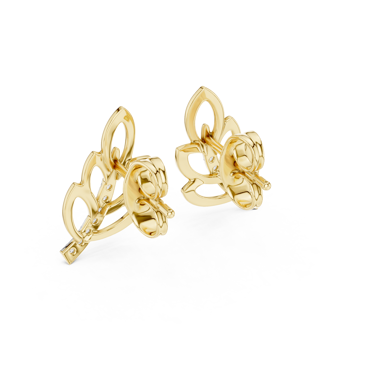 Blossom Cluster Diamond Stud Earrings