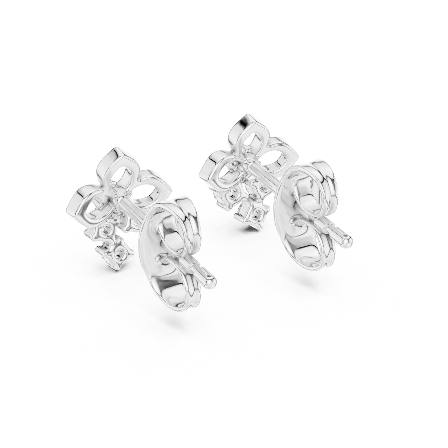 Filigree Diamond Cluster Earrings