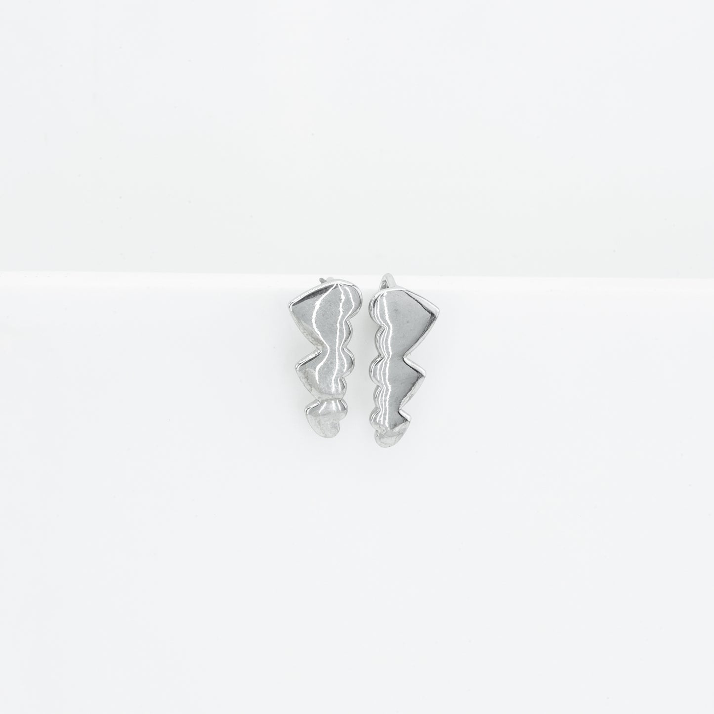 Heart Ear Climber Earrings