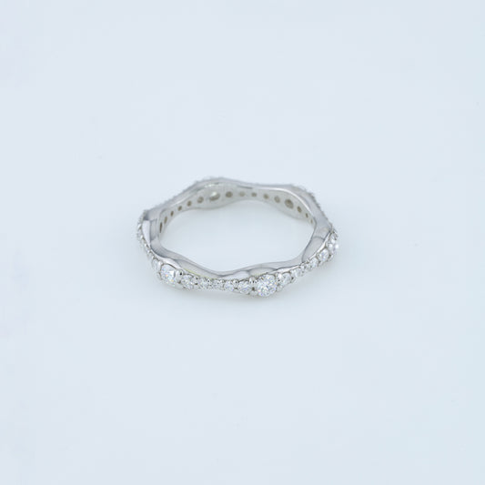 Wavy Shape Diamond Ring