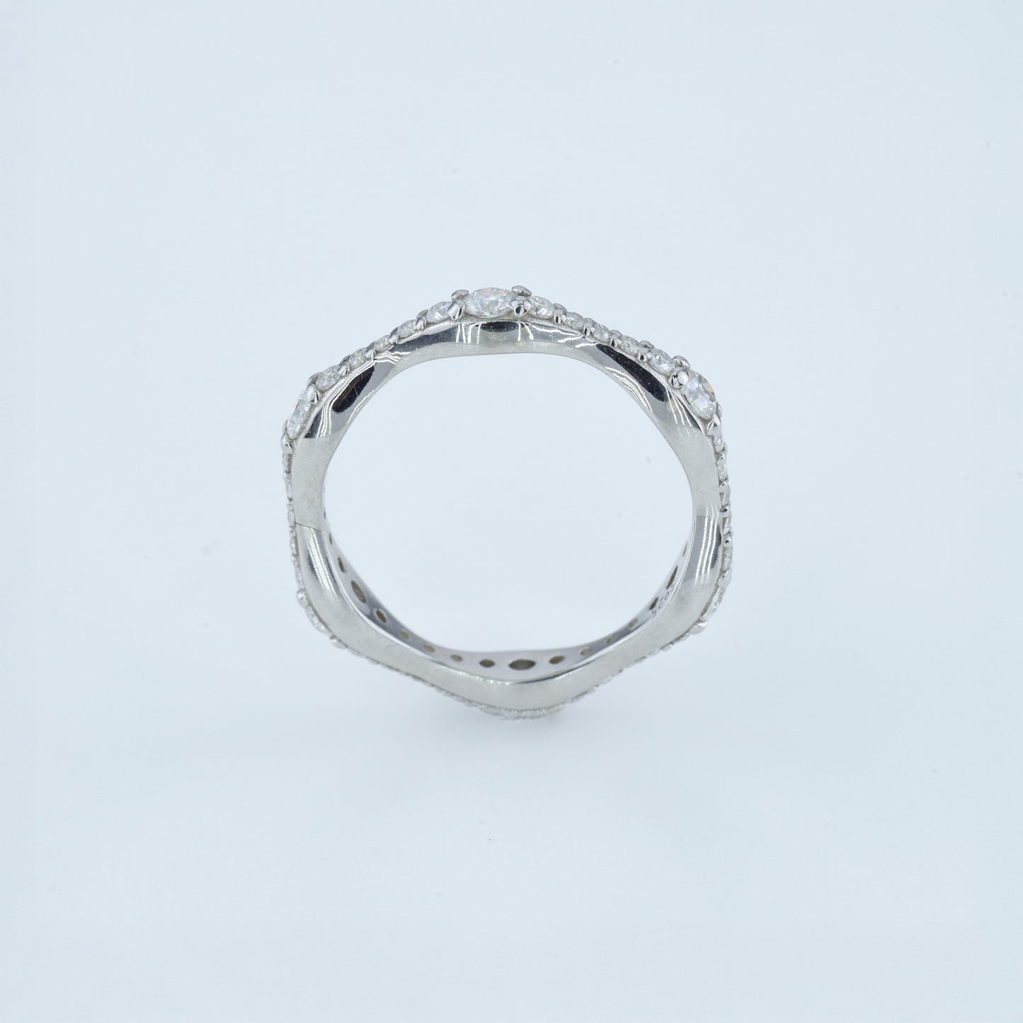 Wavy Shape Diamond Ring