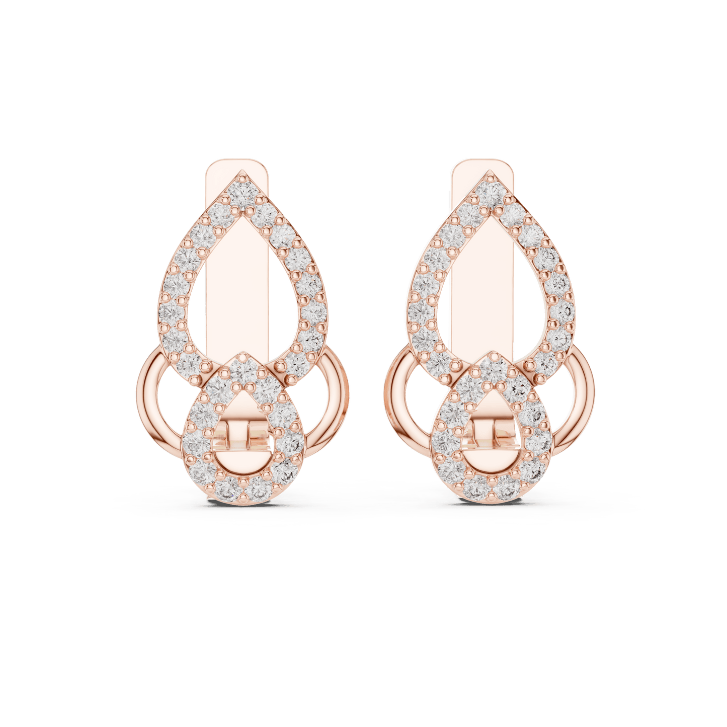 Aria Interlocking Teardrop Earrings