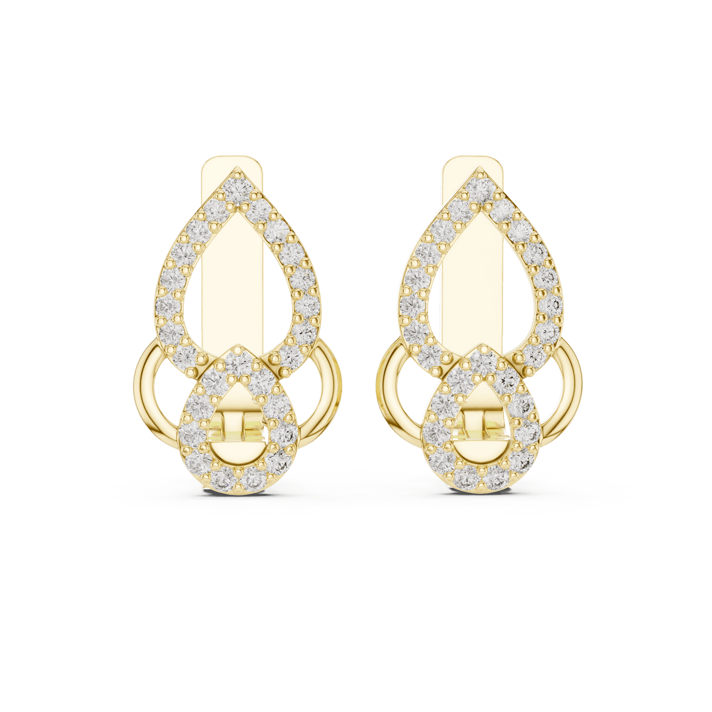 Aria Interlocking Teardrop Earrings