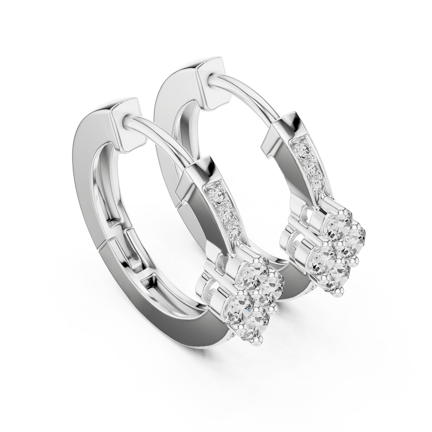 The Lumina Quad-Cluster Diamond Hoops