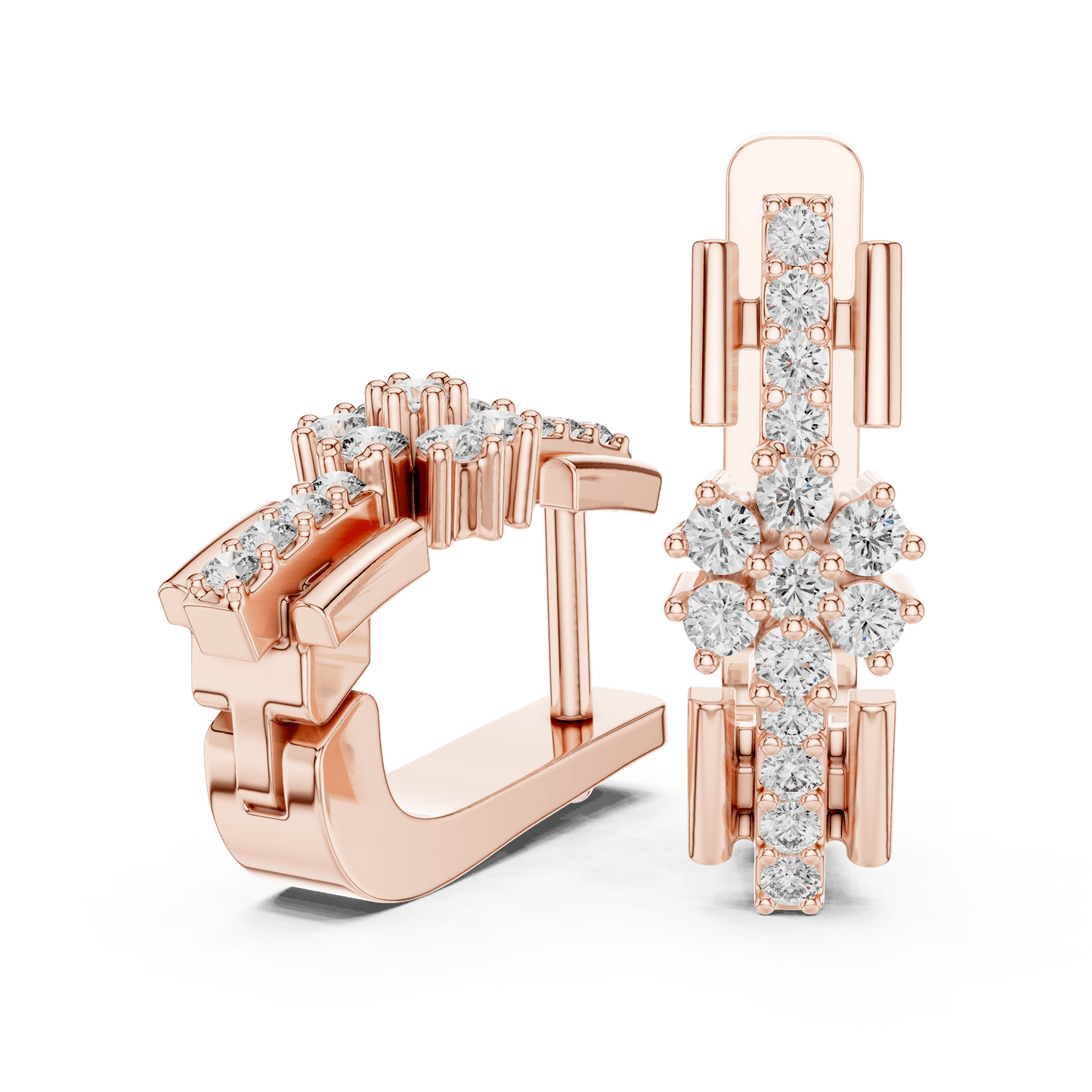 Florence Floral Huggie Earrings