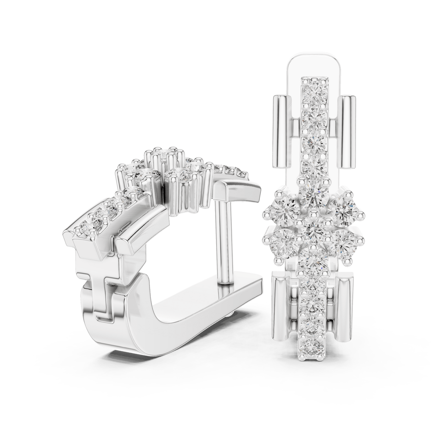 Florence Floral Huggie Earrings