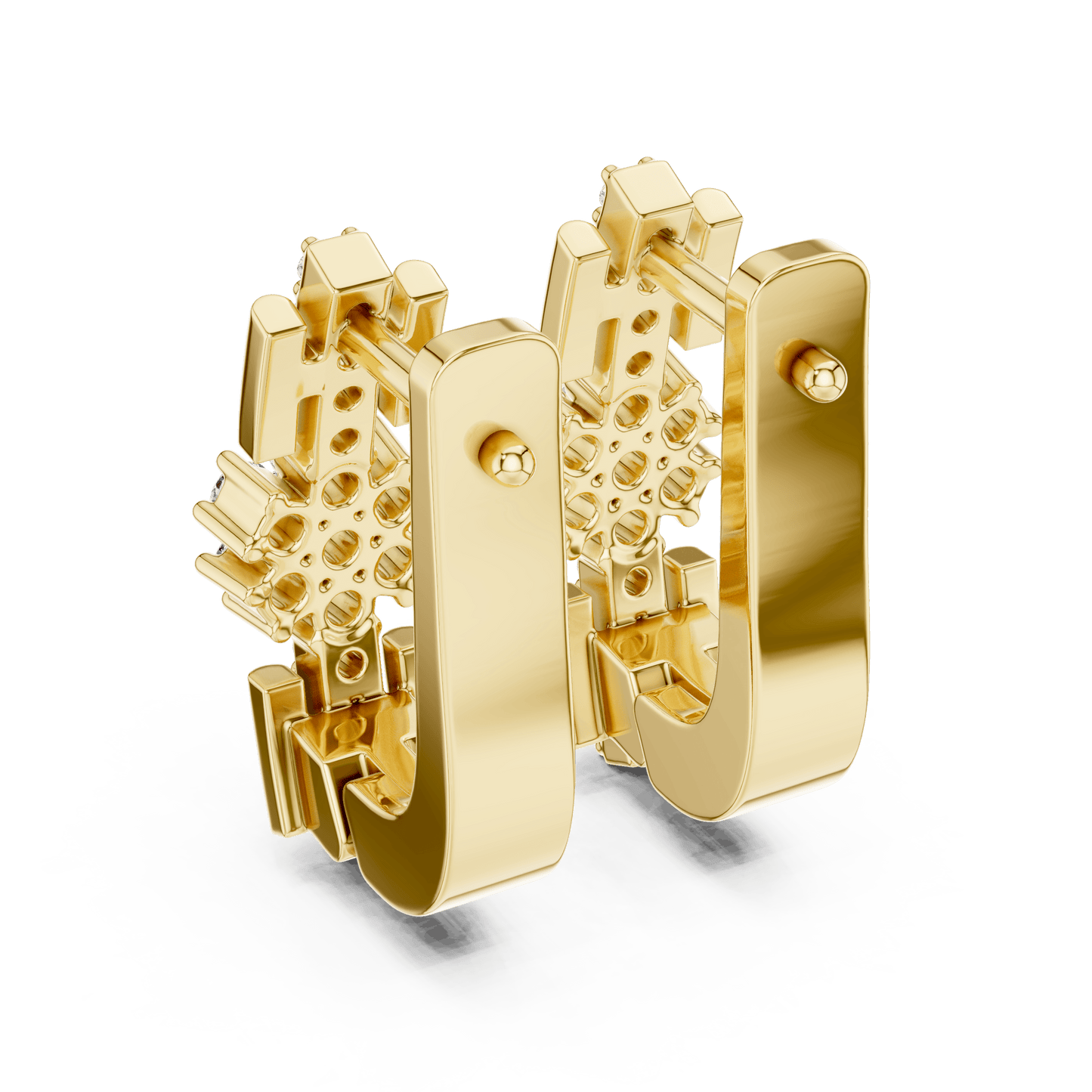 Florence Floral Huggie Earrings
