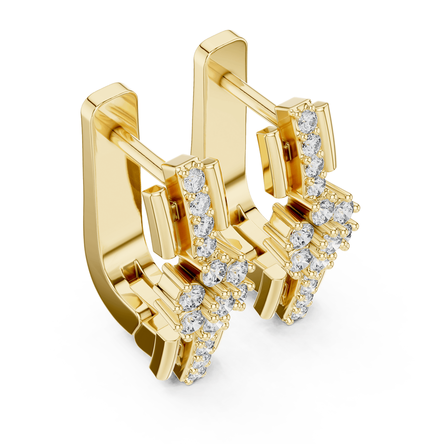 Florence Floral Huggie Earrings