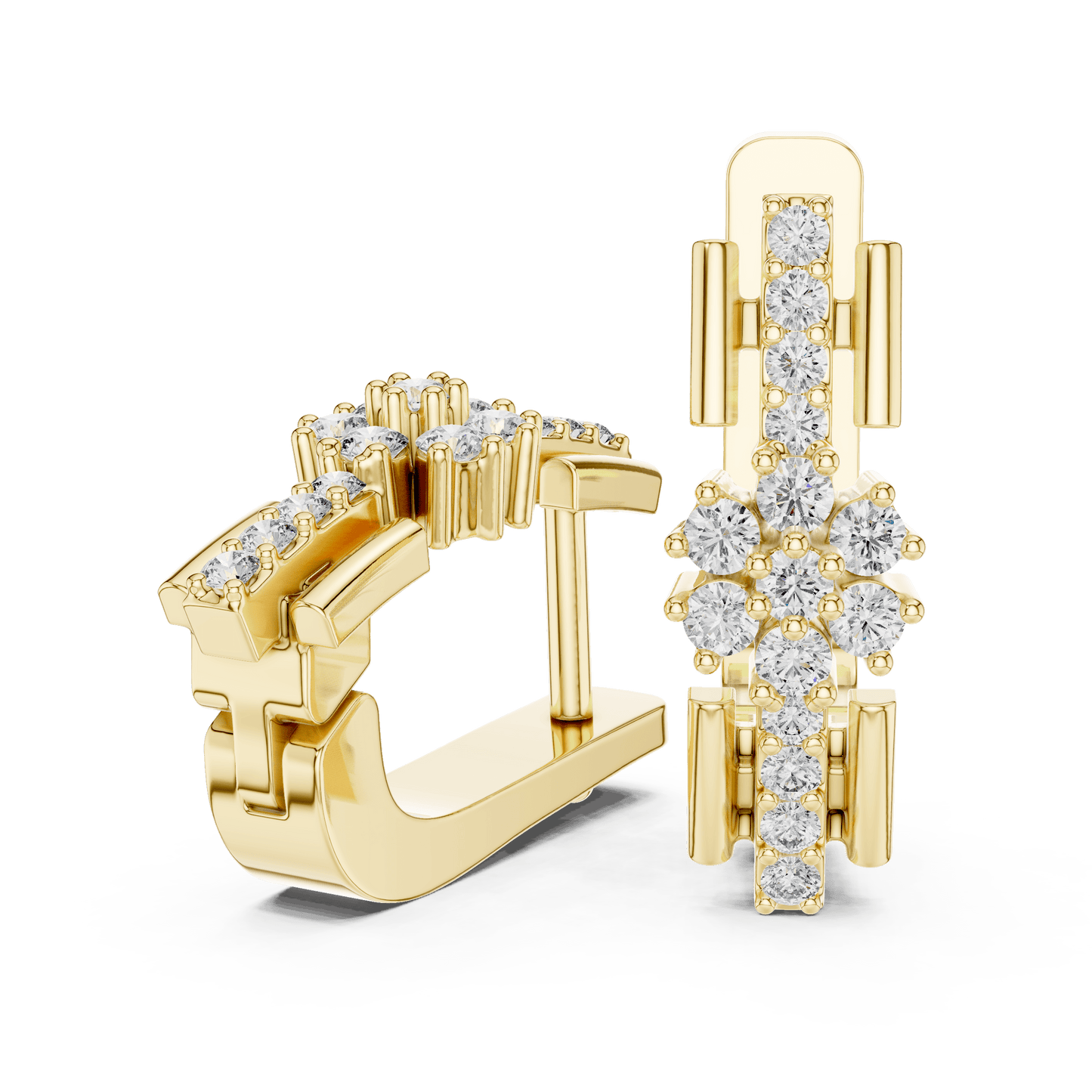 Florence Floral Huggie Earrings