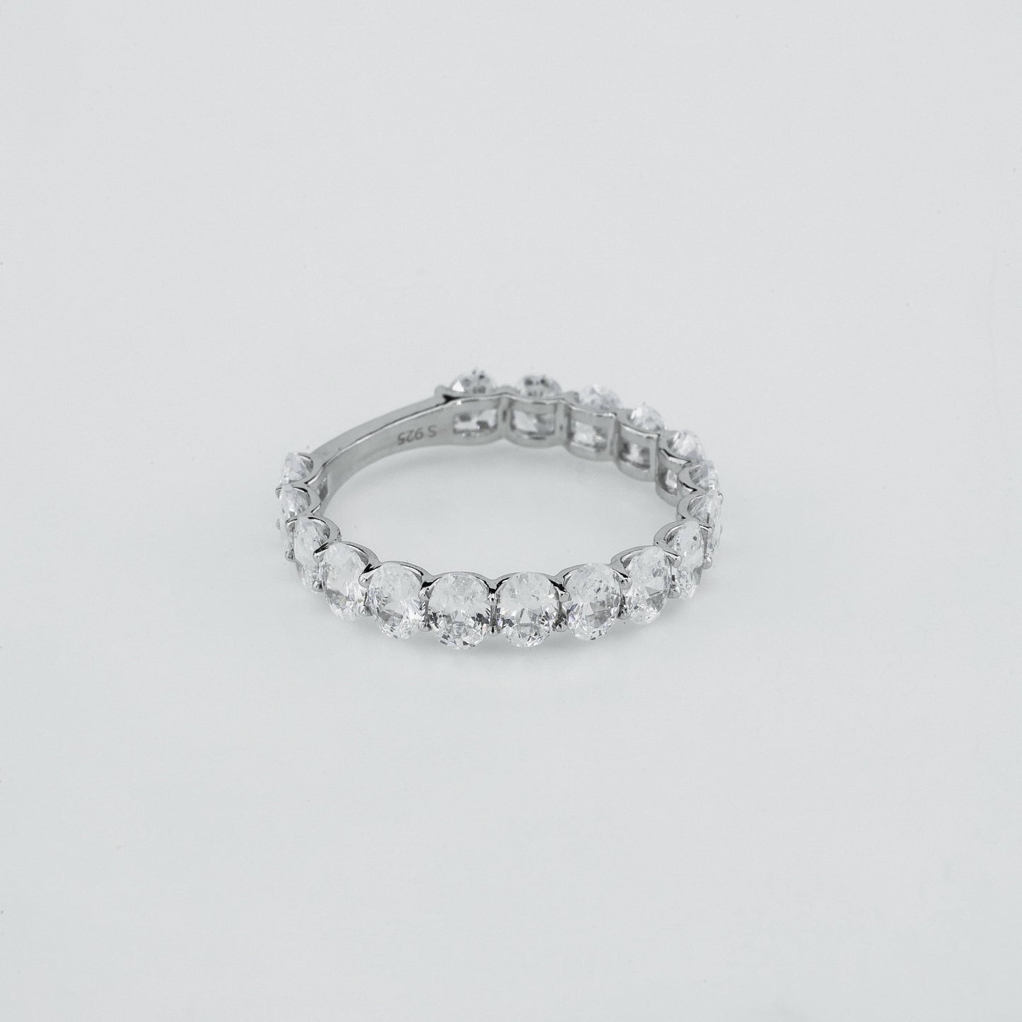 Oval Diamond Half-Eternity Ring