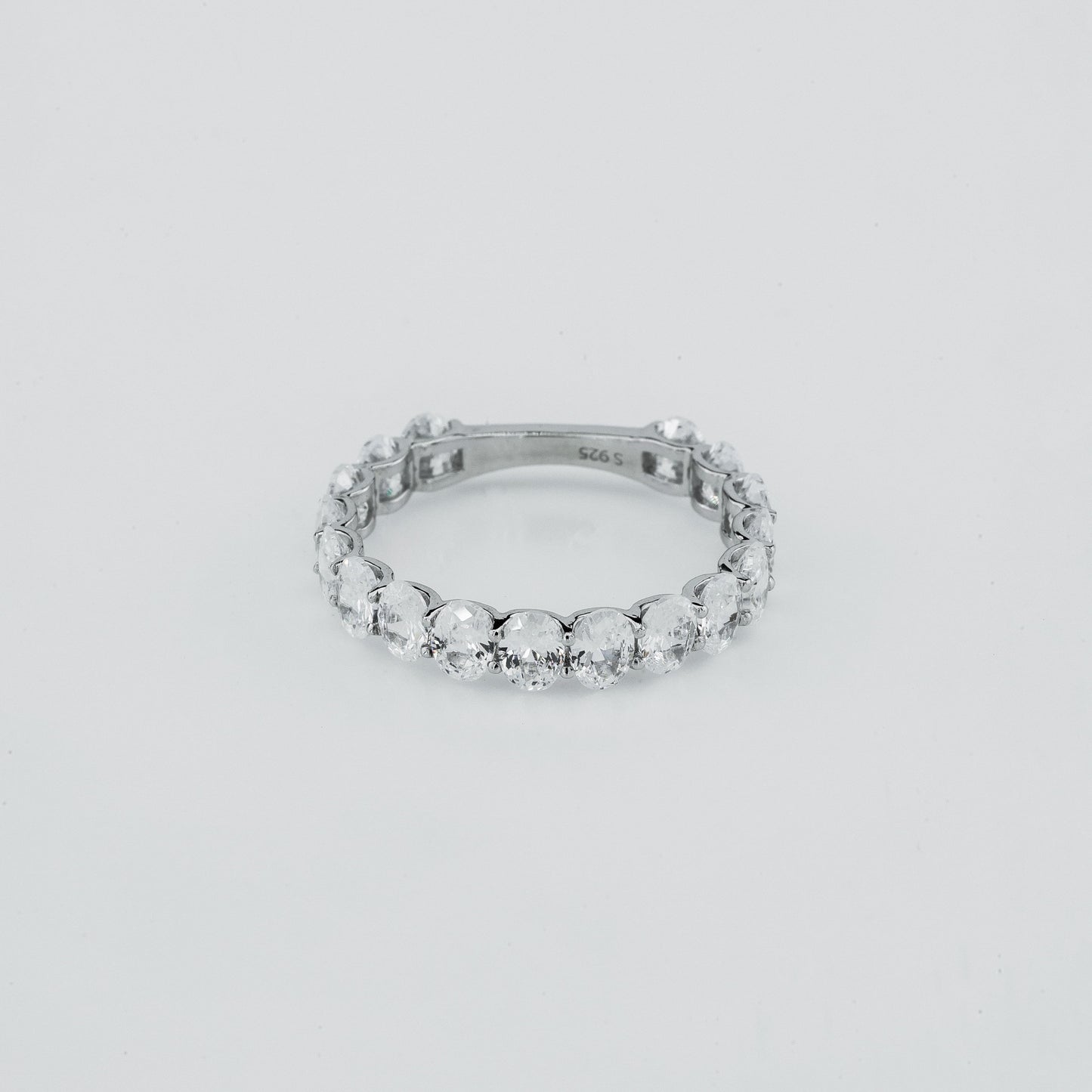 Oval Diamond Half-Eternity Ring