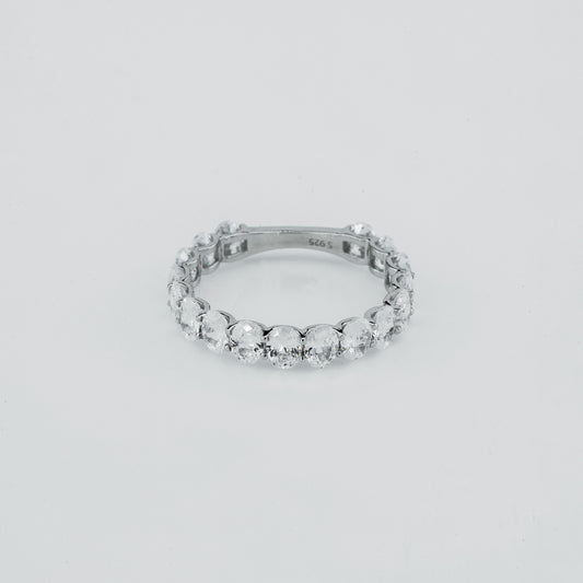 Oval Diamond Half-Eternity Ring