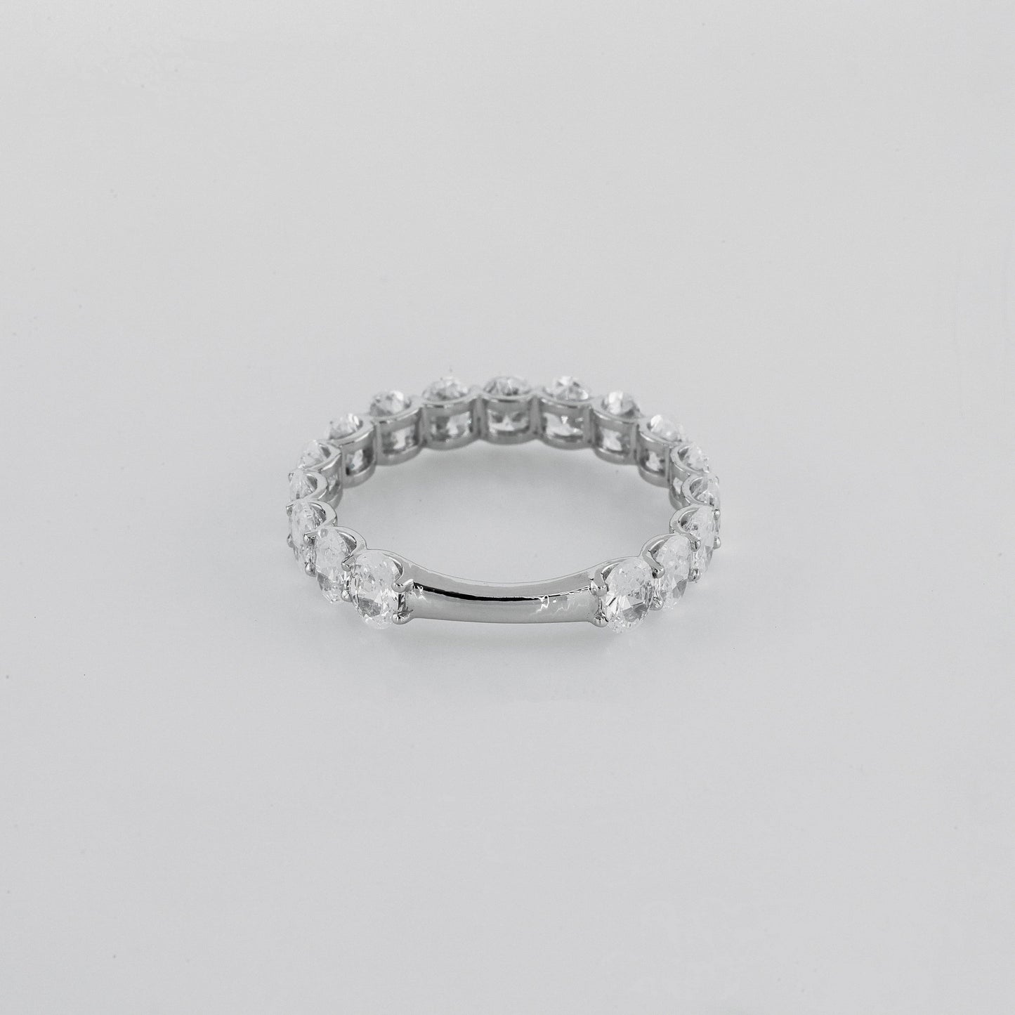 Oval Diamond Half-Eternity Ring