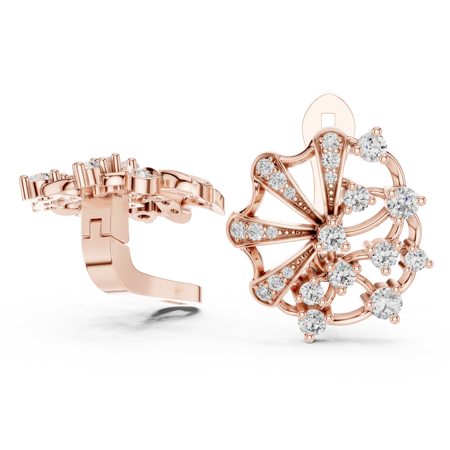Versailles Sunburst Clip-On Studs