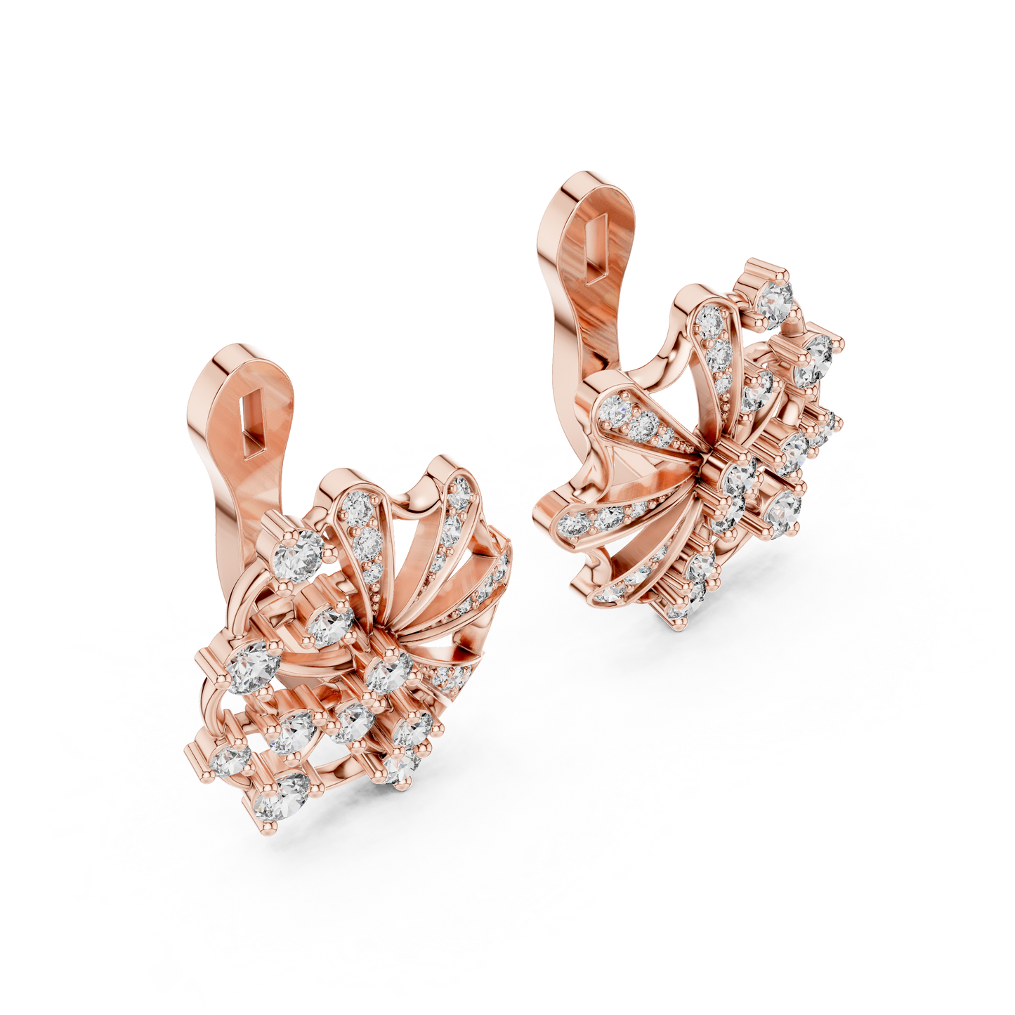 Versailles Sunburst Clip-On Studs