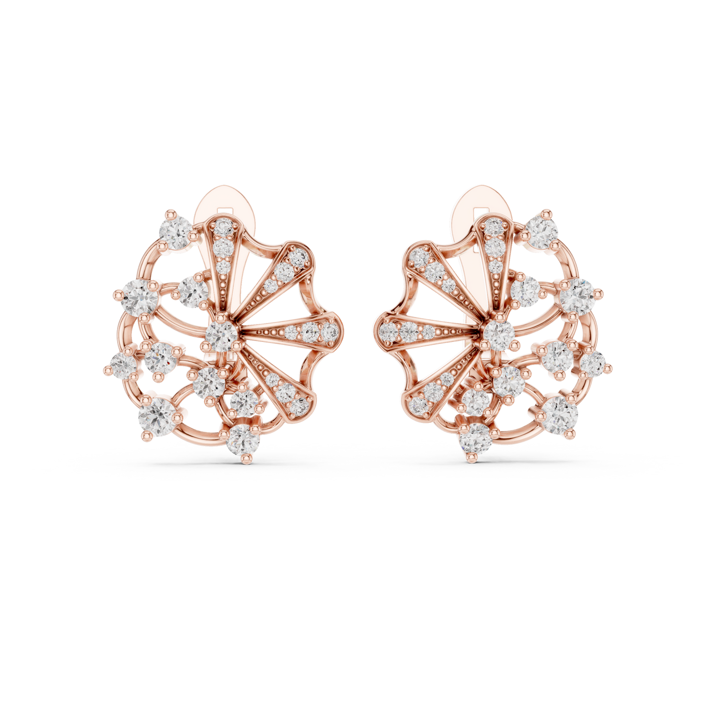 Versailles Sunburst Clip-On Studs