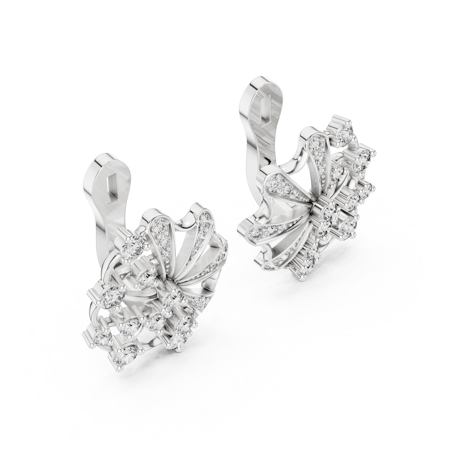Versailles Sunburst Clip-On Studs