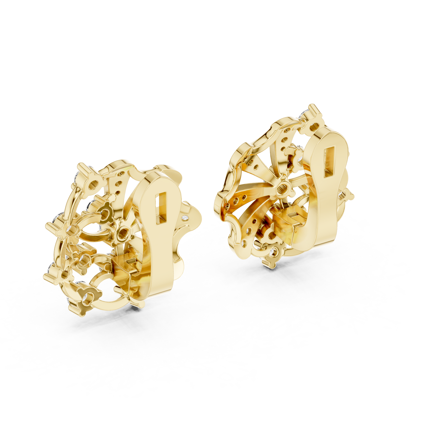 Versailles Sunburst Clip-On Studs