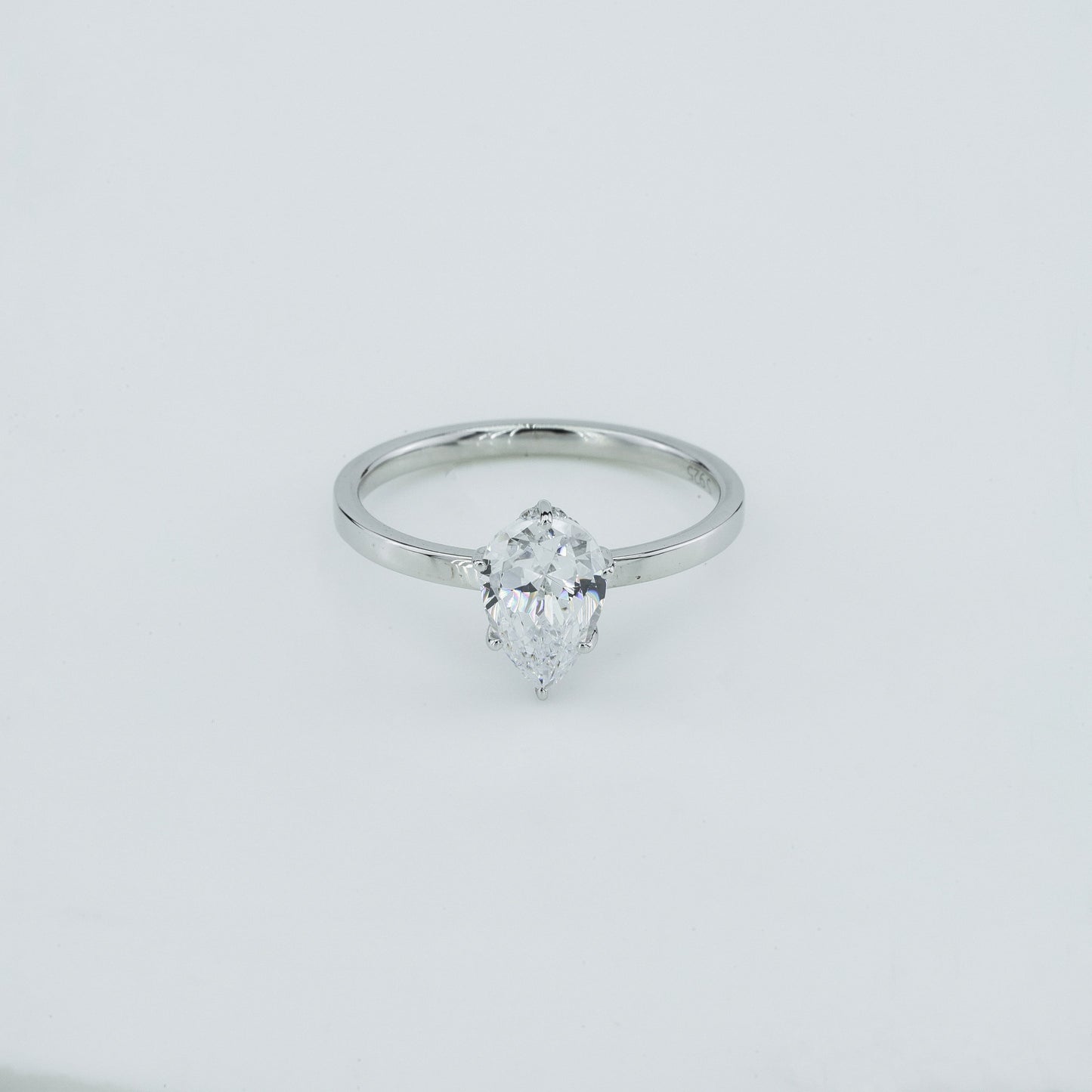 Pear-Cut Solitaire Diamond Ring
