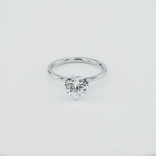 Heart Cut Halo Ring