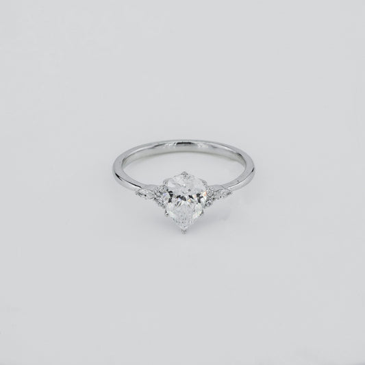 Pear-Cut Three-Stone Ring