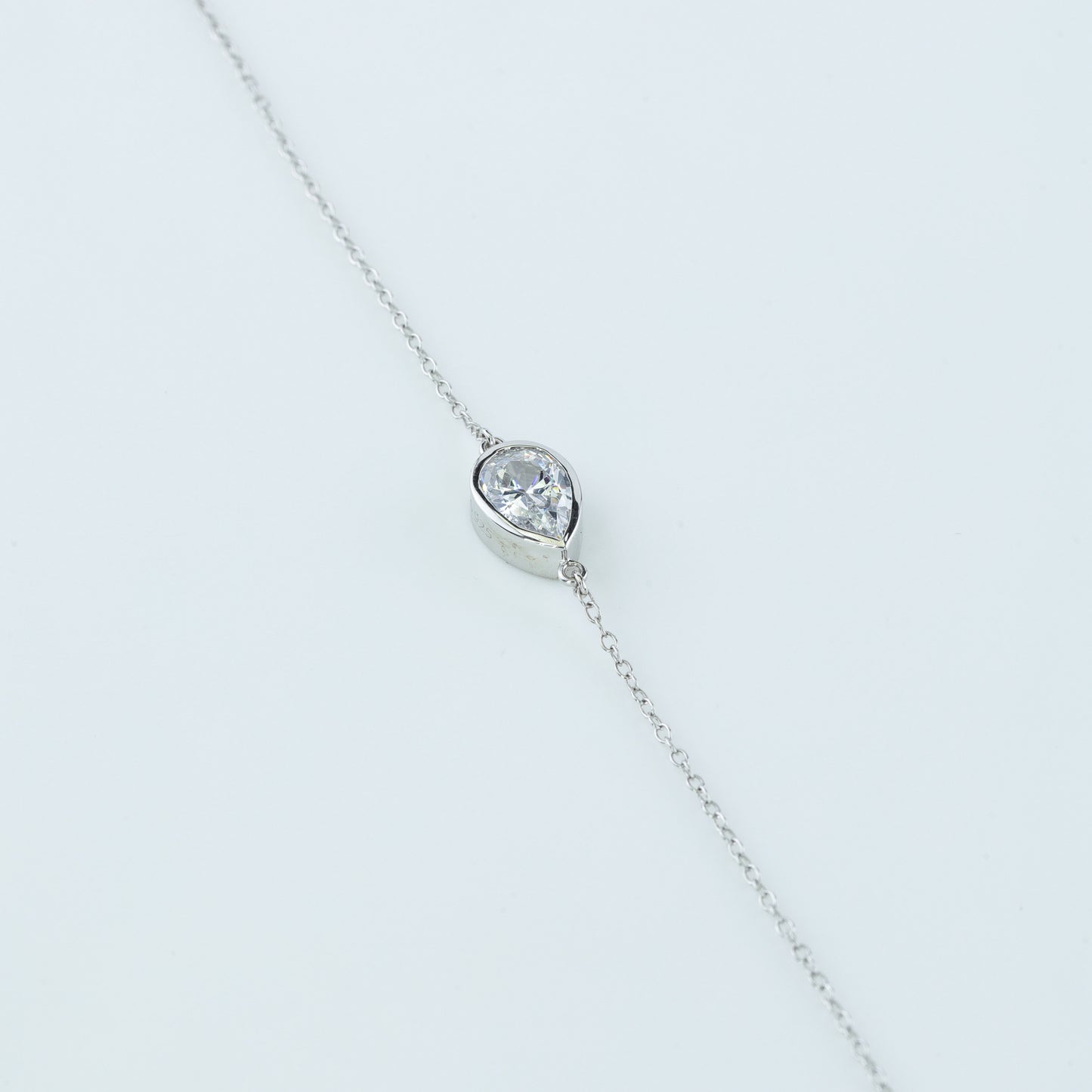 Pear-Cut Solitaire Chain Bracelet