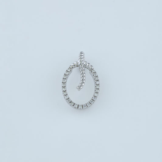 Oval shape Diamond Pendant & Chain
