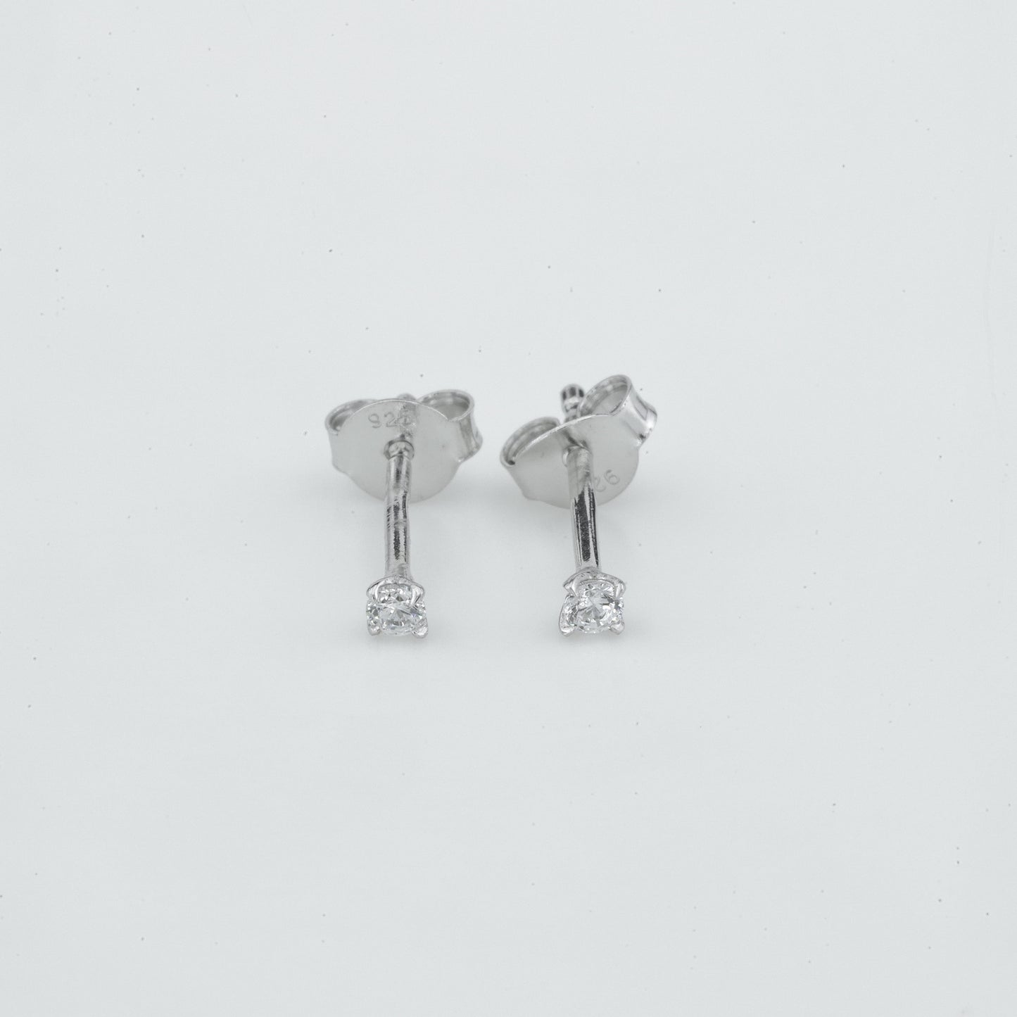 Princess Cut Solitaire Stud Earrings