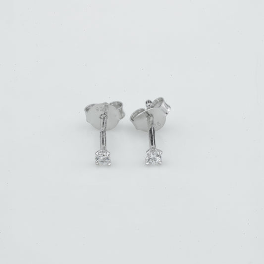 Princess Cut Solitaire Stud Earrings