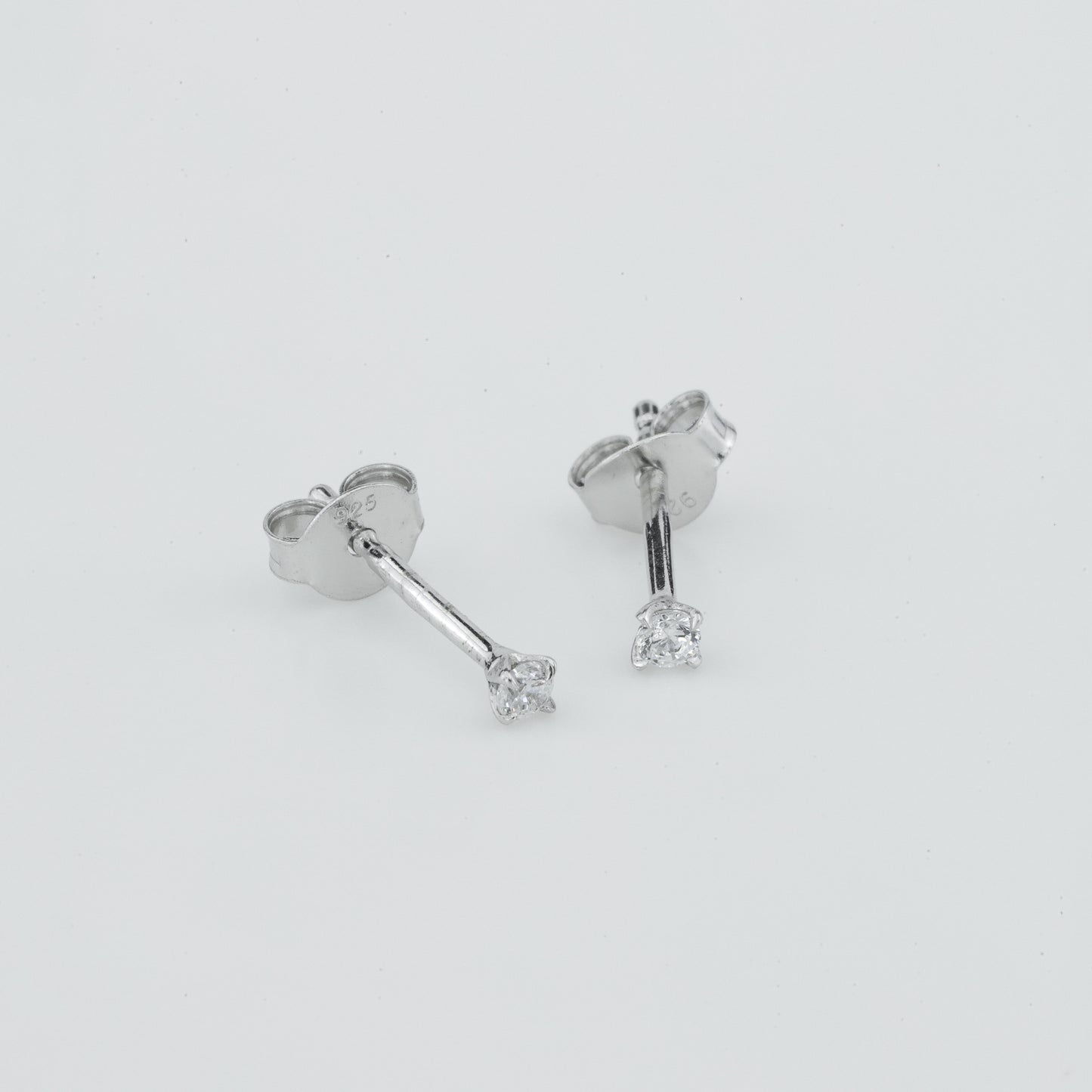 Princess Cut Square Halo Stud Earrings