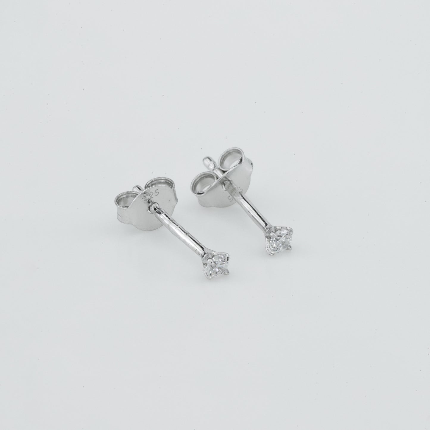 Princess Cut Solitaire Stud Earrings