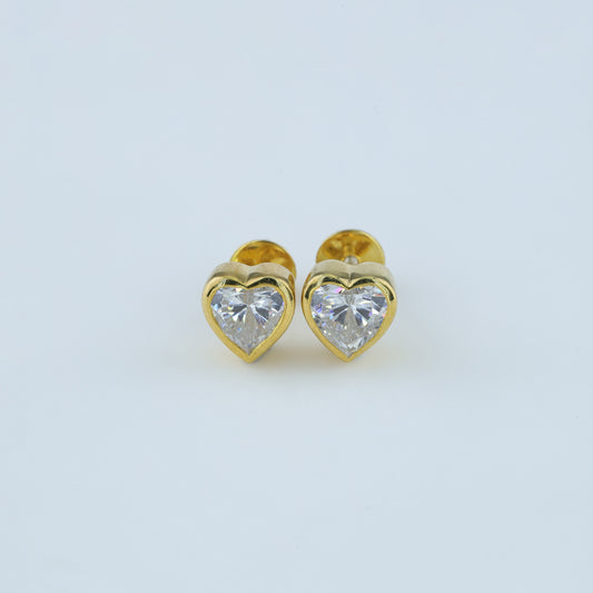 Heart Diamond Studs