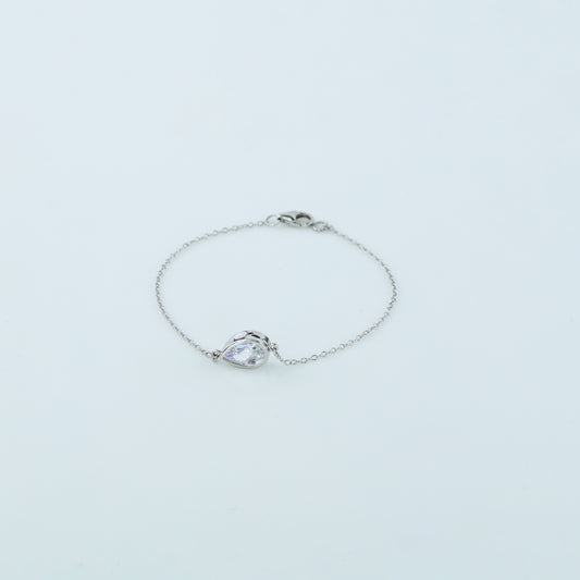 Pear-Cut Solitaire Chain Bracelet
