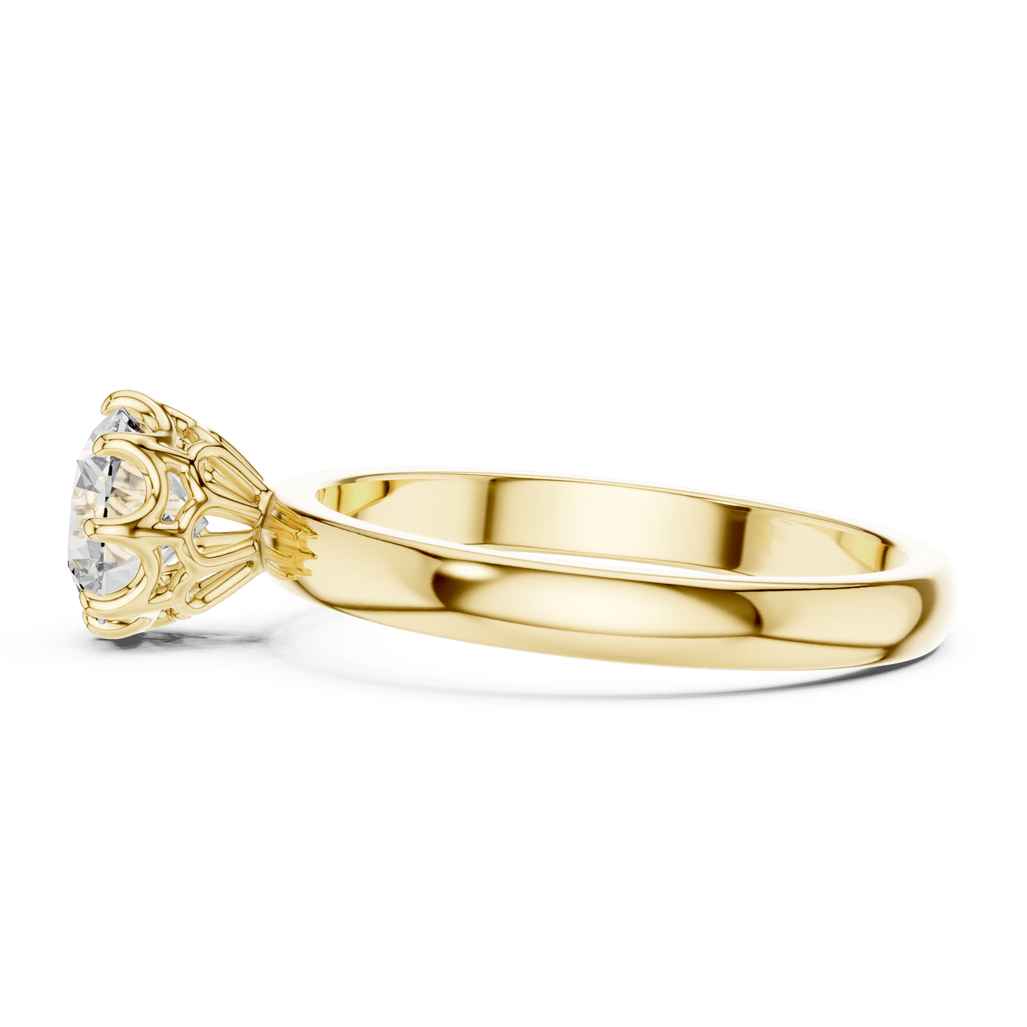Crown Setting Round Brilliant Diamond Ring