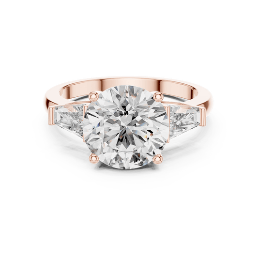 Round and Tapered Baguette Trio Ring