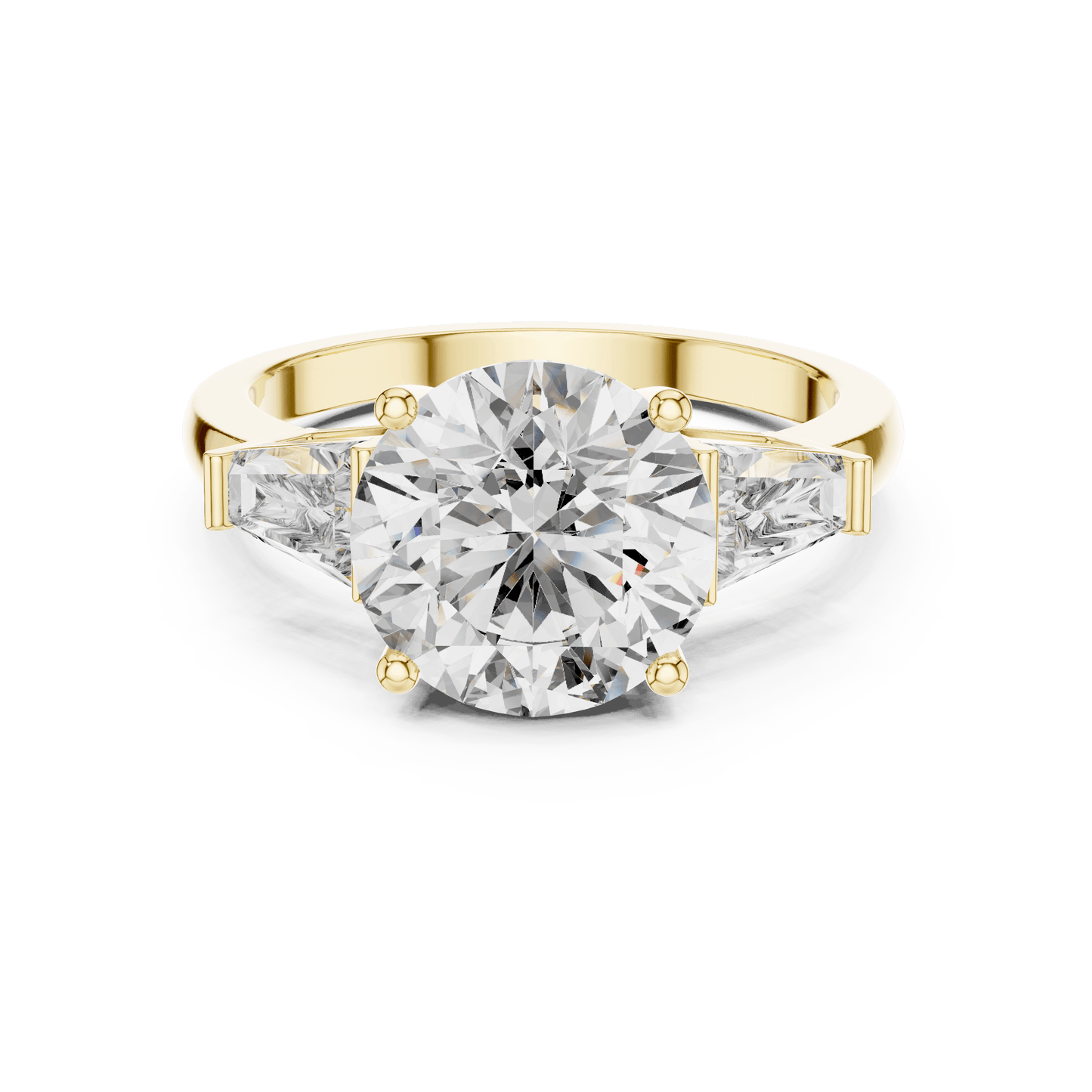 Round and Tapered Baguette Trio Ring