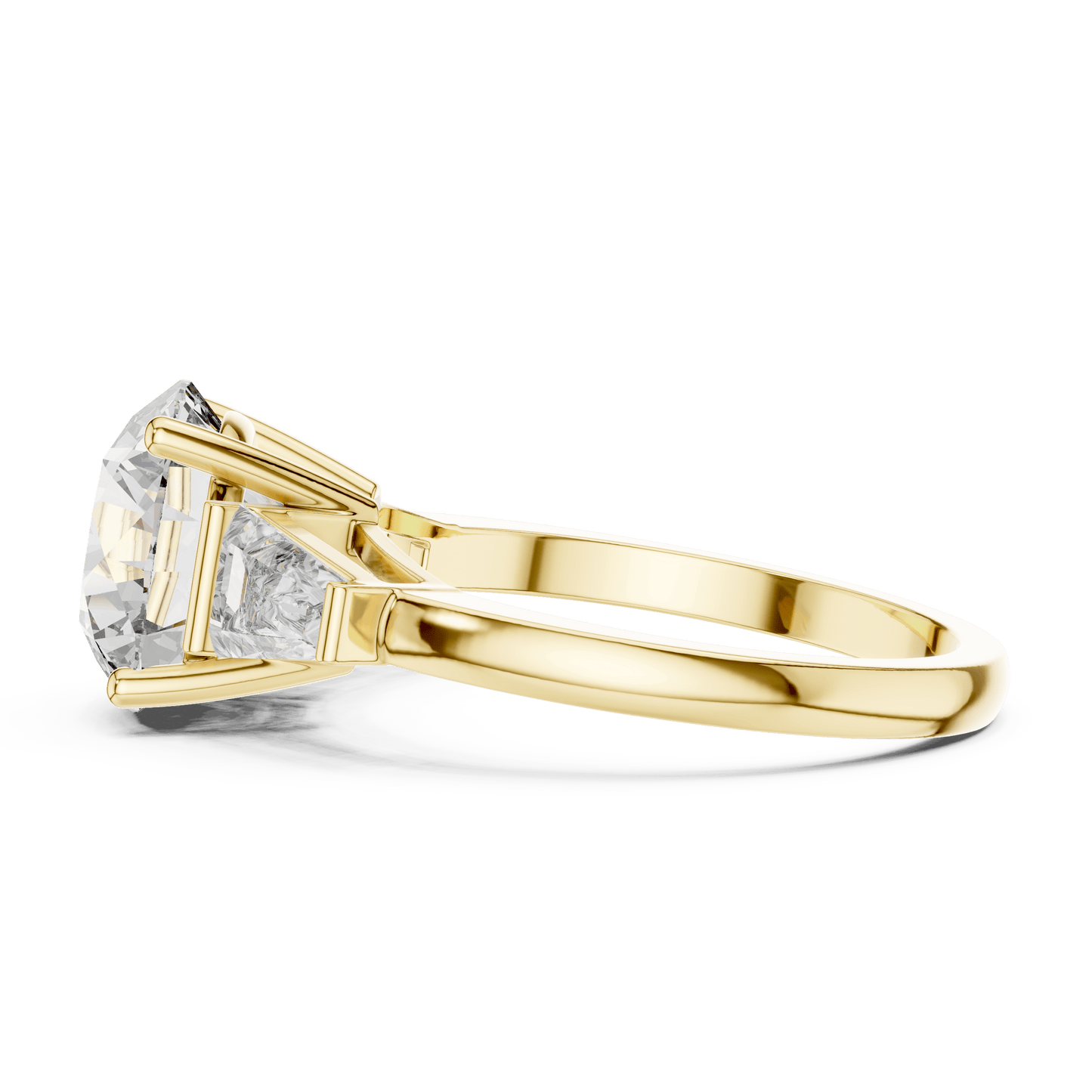 Round and Tapered Baguette Trio Ring