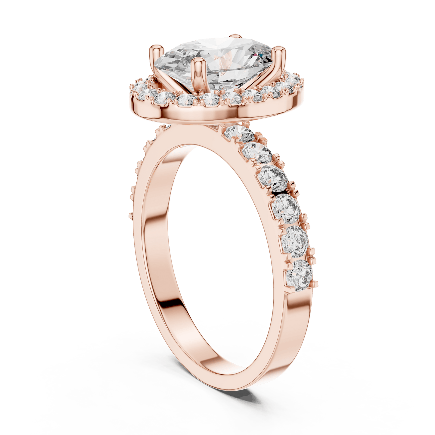 Classic Oval Cut Halo Engagement Ring
