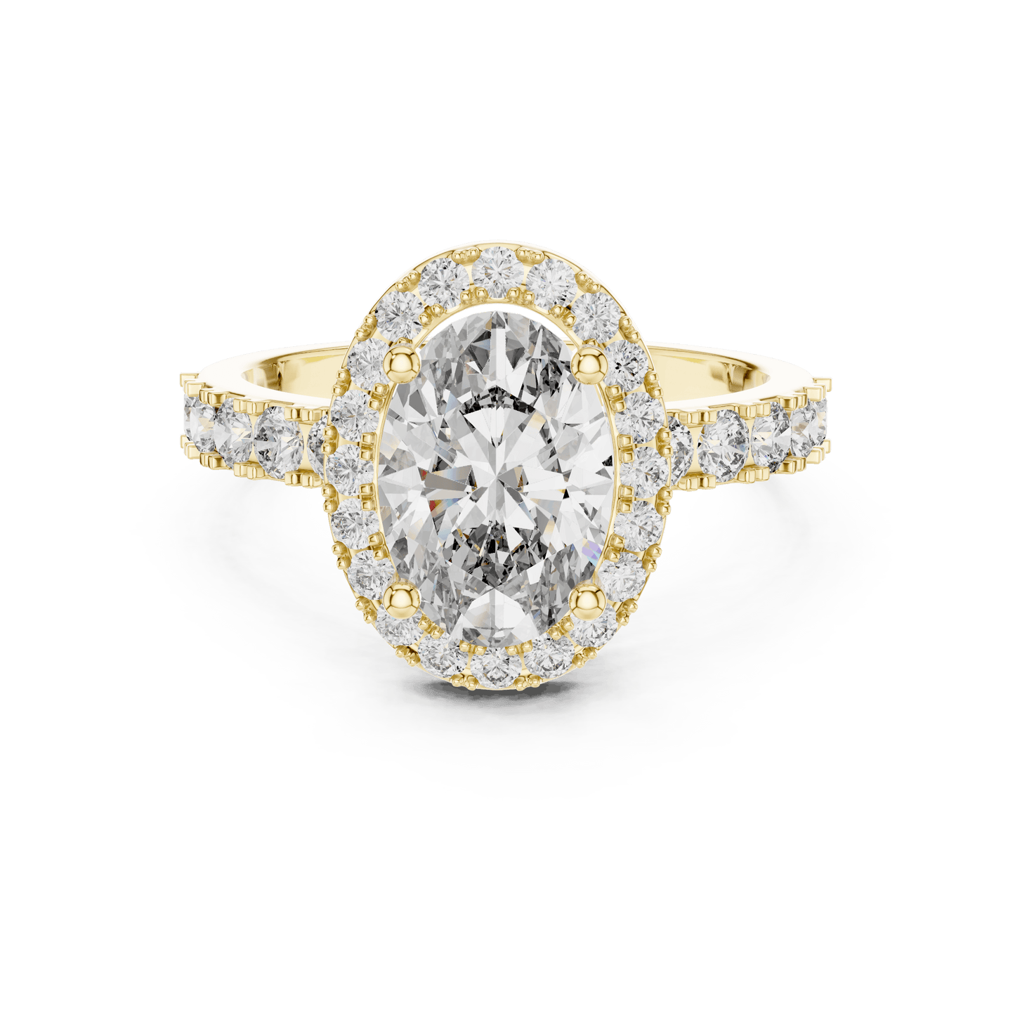 Classic Oval Cut Halo Engagement Ring