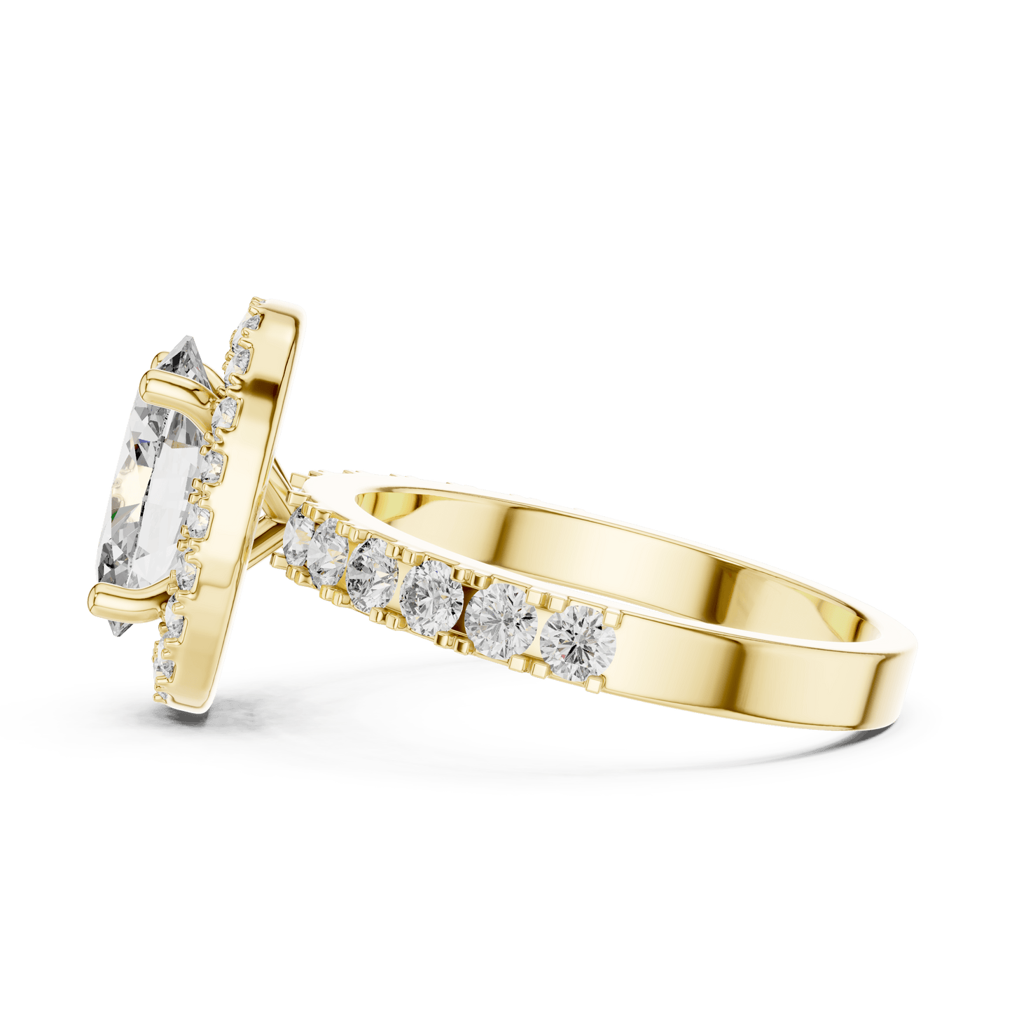 Classic Oval Cut Halo Engagement Ring