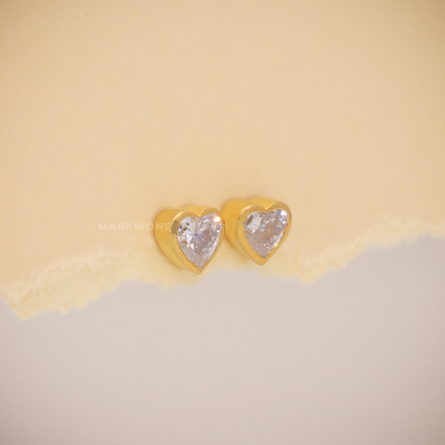 Heart Diamond Studs