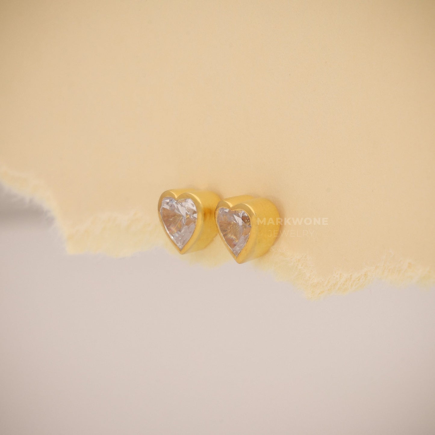 Heart Diamond Studs