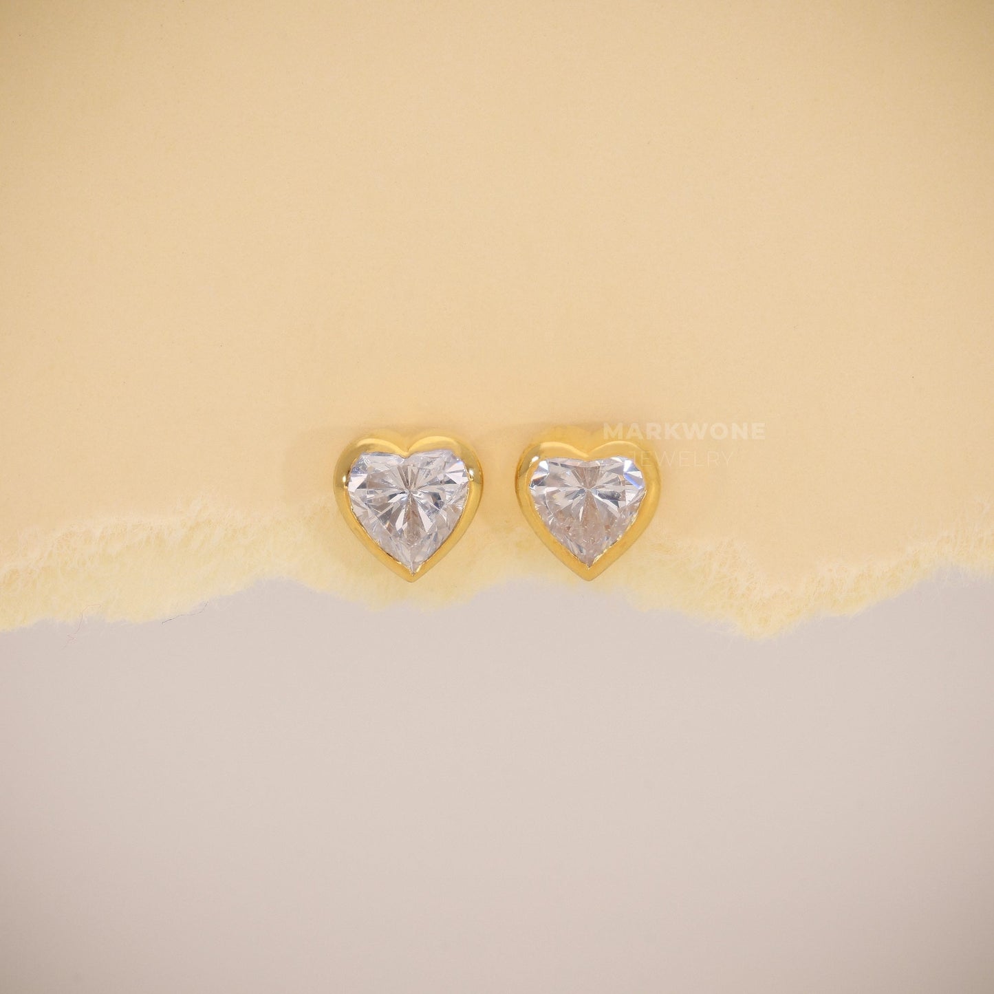 Heart Diamond Studs
