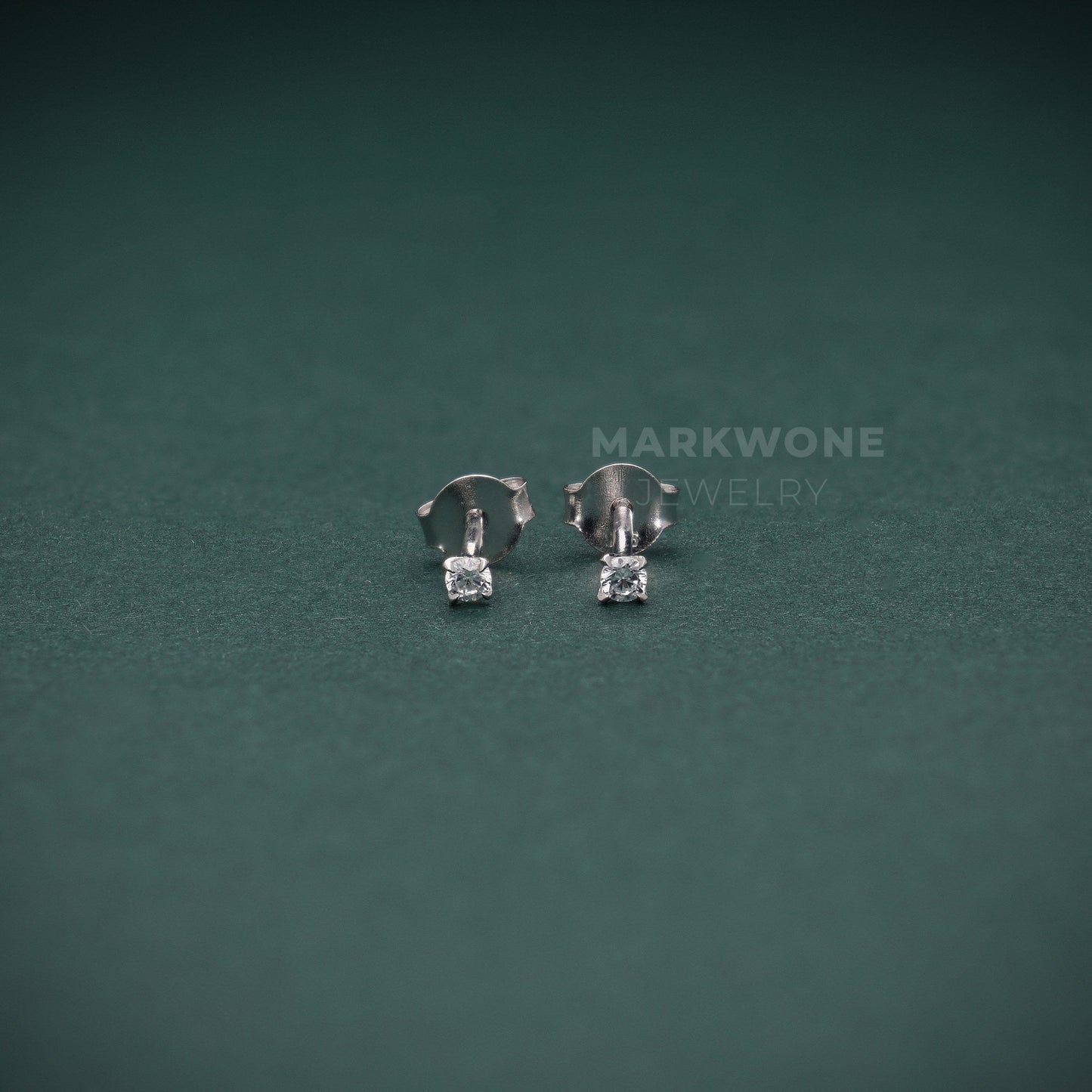 Princess Cut Solitaire Stud Earrings