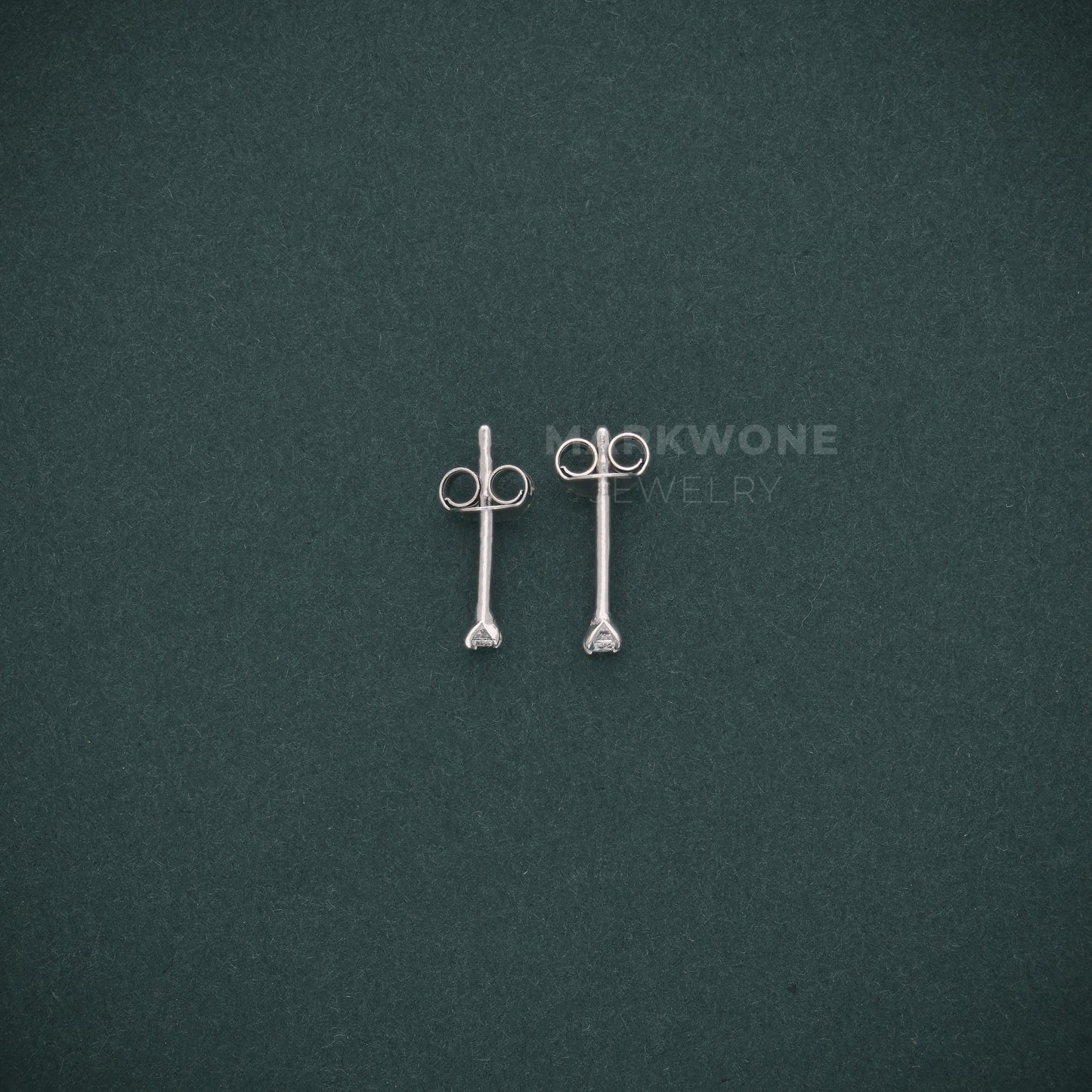 Princess Cut Solitaire Stud Earrings